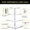 4 Tier Cupcake Stand Acrylic Tower Display with LED Light Premium Holder Dessert Tree Tower for Birthday Cady Bar Décor Weddings, Parties Events (Yellow Light)